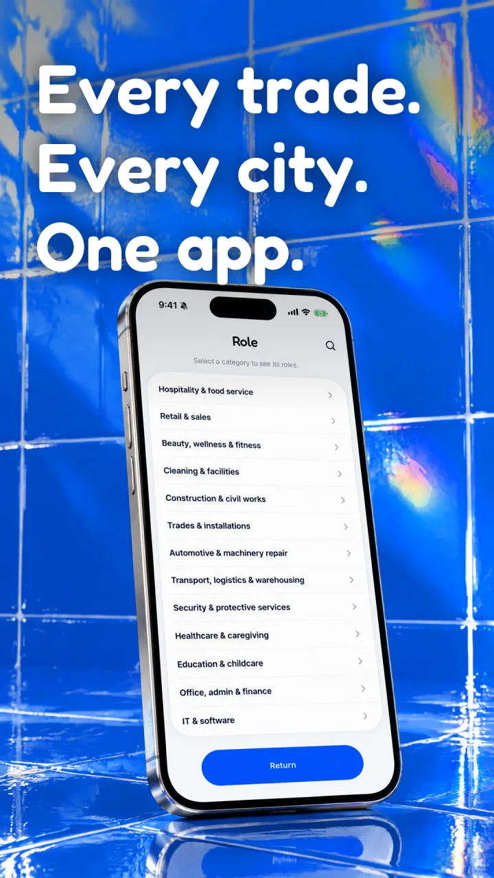 Choose a role and trade in Gati